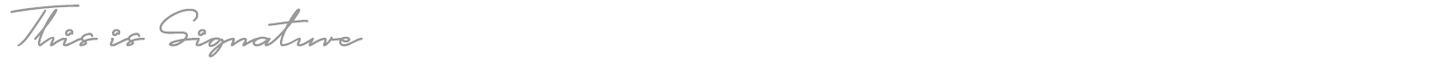 This is Signature font preview
